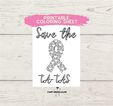 Breast Cancer Coloring - Etsy