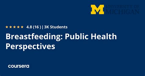 Breastfeeding: Public Health Perspectives Coursera