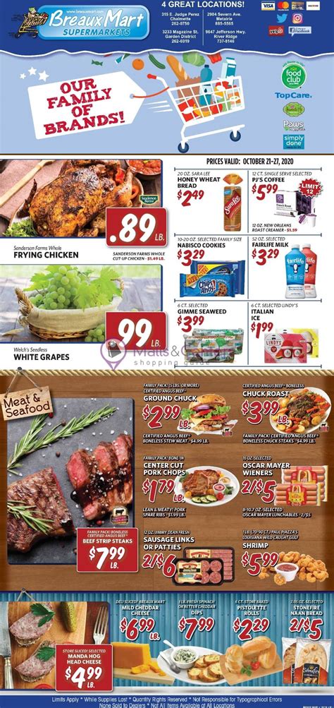 Breaux mart weekly ad near new orleans la. Get the latest New Orleans news, politics, entertainment, ... 1/4 page print ad to donate to your favorite non-profit or small business. Value: $450 » ... 