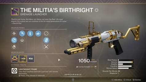 Good way to bust up a crowd. ". Witherhoard, an Exotic Grenade Launcher in Destiny 2. Grenade Launchers are a class of Weapons featured in the Destiny series. They are tubular, heavy-duty firearms that fire grenades one after another. This makes them an ideal choice for besieging enemy positions. Breech grenade launchers fall under the Special ... . 