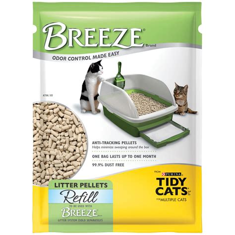 Breeze cat litter pellets. Purina Tidy Cats Breeze Enhanced Litter Pellets, Active Clean Scent, Anti-Tracking Pellets with Odor Control, for Tidy Cats Breeze Litter System, 7 LB Bag (Pack of 2) 34. 100+ bought in past month. $5000 ($7.14/Pound) List: $52.93. FREE delivery Sep 13 - 18. Or fastest delivery Sep 12 - 14. 