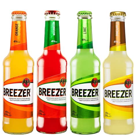 Breezer's. The Breezer range is packaged in 25cl cans and each variant is 4% abv. The three initial flavours will be: Blood Orange & Ginger; Strawberry, Cucumber & Mint; and Lemon & Elderflower. The new brand is being launched in partnership with the Tesco Group and it will be available from May 20 at Tesco retail stores, priced at £1.80 per can. 