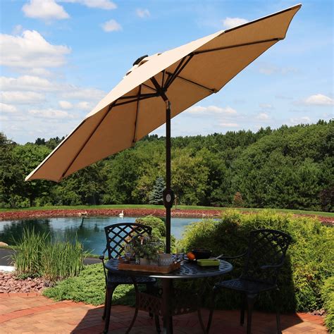 JEAREY 9FT Outdoor Patio Umbrella Outdoor Table Umbrella with Push Button Tilt and Crank, Market Umbrella 8 Sturdy Ribs UV Protection Waterproof for Garden, Deck, Backyard, Pool (Orange) 1,749. 50+ bought in past month. Prime Big Deal. $5599. Typical price: $69.99. Exclusive Prime price.. 