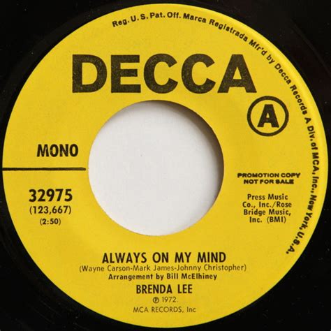 Brenda Lee – - always on my mind