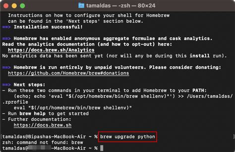 Brew install python requests not working.  I also dug into the code settings with...