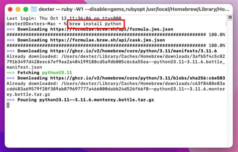 Brew install python.  Does anyone know how to now display a list of Python version...