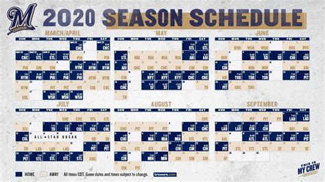 Brewers 2020 Schedule Printable