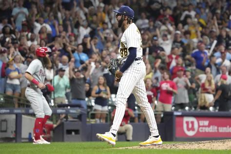 Brewers survive for 7-5 victory after withstanding Phillies’ 9th-inning comeback attempt