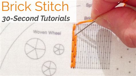 Brick stitch embroidery.  Skill level: Intermediate Technique: Brick st...
