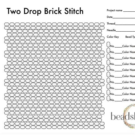 Read Brick Stitch Graph Paper Beadwork Stitch Patterns Brick Stitch Beadwork 100 Sheets Purple Cover 85X11 By Graphyco Publishing