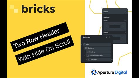 Bricks Builder 2 Row Header Hide On Scroll YouTube