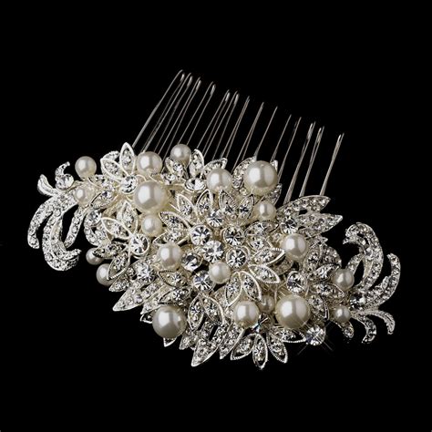 Bridal Hair Combs Crystal Pearl Hair Wedding Clip Jewellery