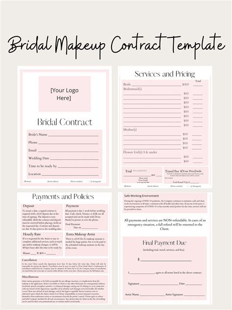 Bridal Makeup Contract Template