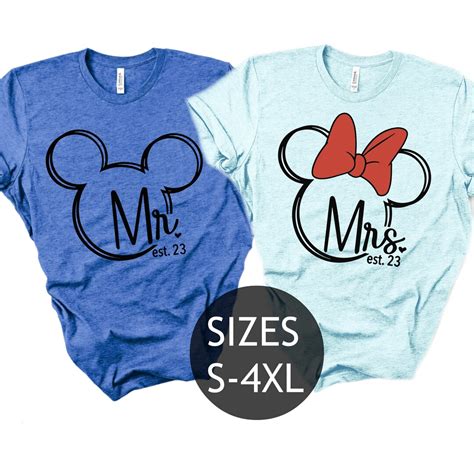 Bride and groom disney shirts - Etsy