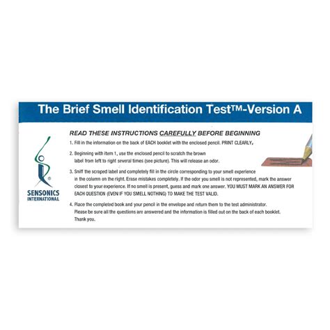 Brief Smell Identification Test (B-SIT) IFU - Czech