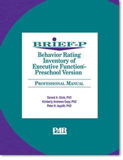 Brief p behavior rating inventory of executive function preschool version professional manual. - 2000 saab 9 5 servicio manual de reparación de software.