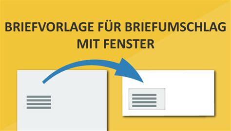 Briefvorlage für Briefumschlag mit Fenster – Gratis Download!