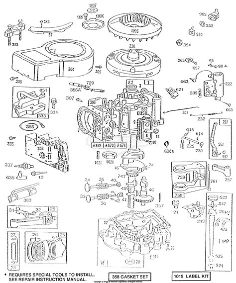 Briggs and Stratton Engine 280707-0128-01 eReplacementParts.com