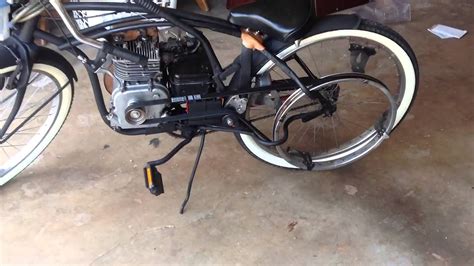 Briggs and Stratton motor bicycle - YouTube