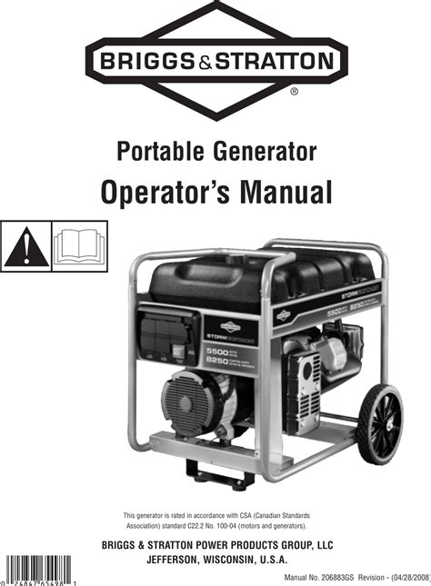Briggs and stratton 5500 watt generator owners manual. - Soldiers manual skill levels 2 4 and trainers guide by united states department of the army.