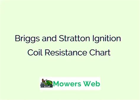 Briggs and stratton ignition coil resistance chart. .  <a href=https://www.alessa...