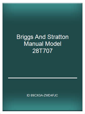 Briggs and stratton manual model 28t707. - Manuale di consultazione della libreria maple v di bruce char.
