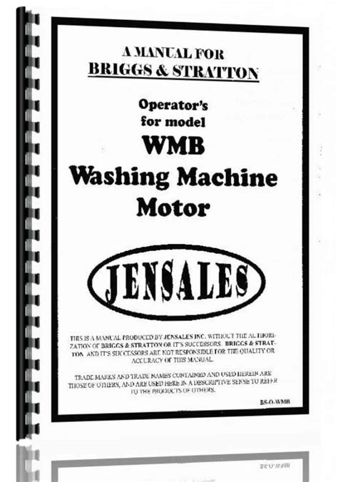 Briggs and stratton wmb washing machine motor operators manual. - Metodi quantitativi per le probabilità manuali delle soluzioni aziendali.