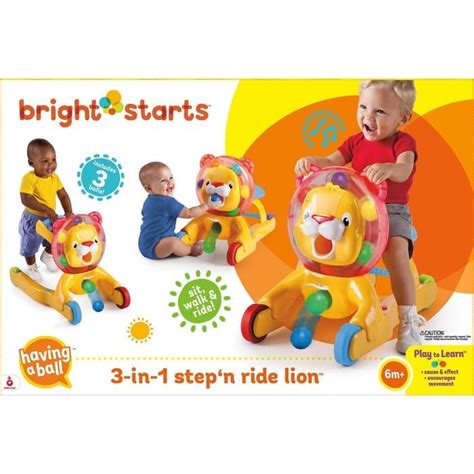 Bright Starts Step & Ride Lion 3'in1 Yürüme Arkadaşı Top Fırlatan. 