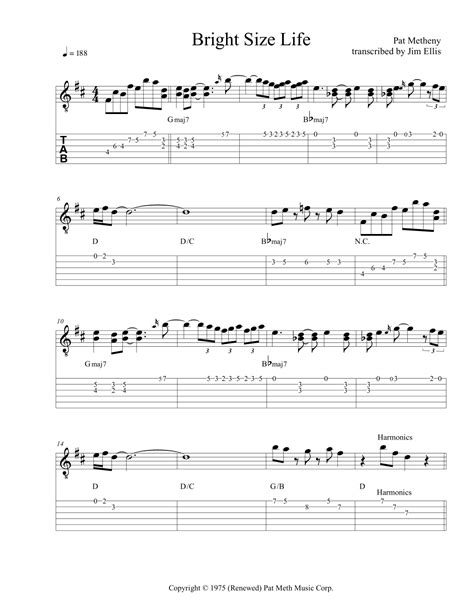 Bright size life tab pdf.  Get printable quality for Guitar Digital Sheet Music 'br...