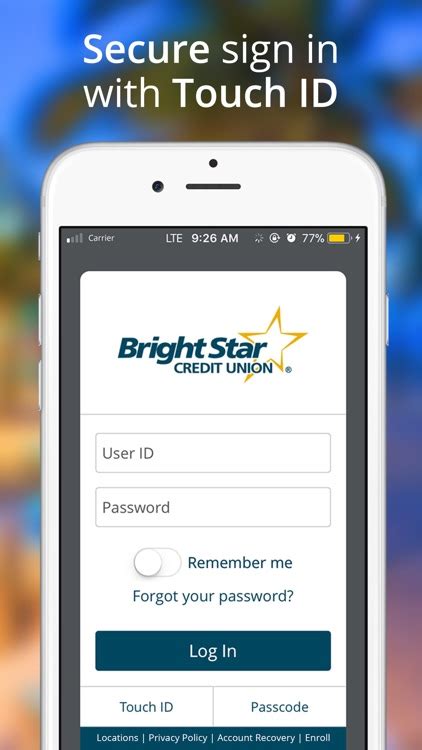 Brightstar login mobile. BrightStar Credit Union Mobile Banking allows you to check balances, transfer funds, view transactions and check messages from anywhere, anytime. It’s fast, free and available to all of our online banking users. With this app you can do the following: - Check balances 24/7 - View pending transactions - Create, approve, cancel or view funds ... 