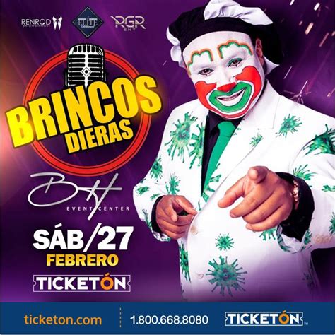 Brincos dieras tour. SeatGeek /. Broadway Tickets /. Brincos Dieras Tickets. SeatGeek is the Web's largest event ticket search engine. Discover events you love, search all ticket sites, see seat locations and get the best deals on tickets. 