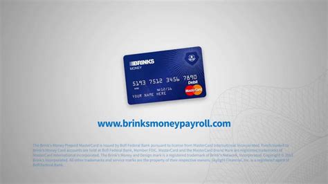 Visit brinkspaycard.com to activate the Brink’s Money Paycard and register for an online account. Review account information Cardholders can log in to check most recent account activity or find relevant information about program features. 