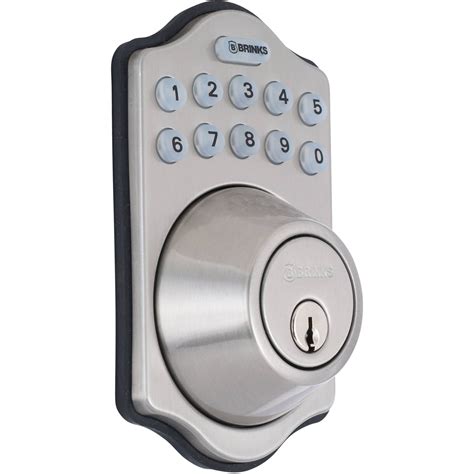 Brinks door lock manual. The Brink’s Home Security System Standard Equipment The master control panel is housed in a metal box. It is mounted in an out-of-the-way location, such as a closet. Page 9 Standard Equipment This sensor is mounted on the wall, inside your home. The sensor can detect when someone is moving within its field of view. 