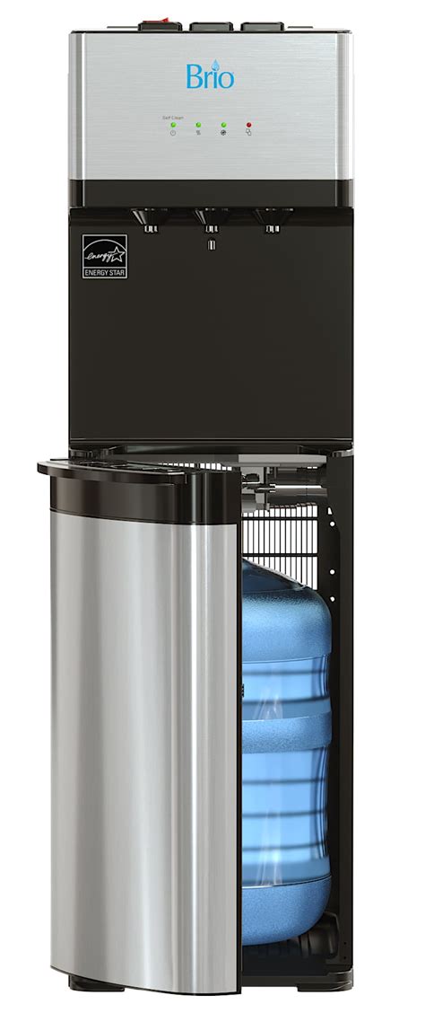 Brio 500 series self-cleaning bottom load water cooler. Refill the water tank using the funnel (28) and a measuring cup with 1.9L of water if the lower water level indicator (C) flashes during use. Page 11 INSTRUCTIONS FOR … 