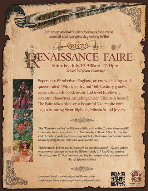 Bristol Renaissance Faire Saturday, July 19 Tickets on sale at ISS ...