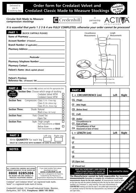 British-Standard-Made-to-Measure-form - Activa Healthcare - YUMPU