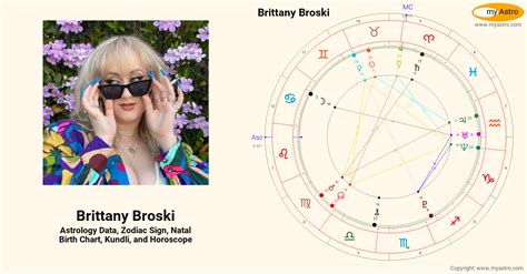 Brittany broski natal chart. This is a subreddit for the podcast, The Broski Report, hosted by Brittany Broski. PUBLIC SERVICE ANNOUNCEMENT: Broski Nation's fearless & tyrannical leader has officially established a nationwide broadcast network—meaning you can now get national news blasts in the comfort of your own living room! Stay up to date with what Supreme Leader ... 