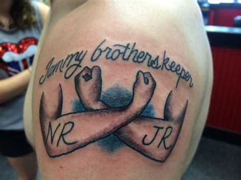 Bro tattoos ideas. 8. Meaningful Brother Tattoos. Your siblings are more than family; they are best friends for life. This is an unbreakable bond, and a great way to celebrate it is with body art. Brother tattoos can be incredibly meaningful, focusing on a design that is special to you. When determining what the perfect piece is, consider your shared likes. 