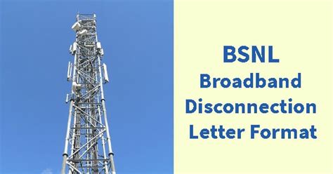 Broadband Disconnection Letter Format in MS Word Free
