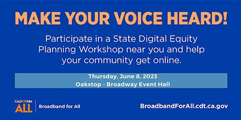 Broadband for All, Digital Equity, & BEAD Planning Workshop …