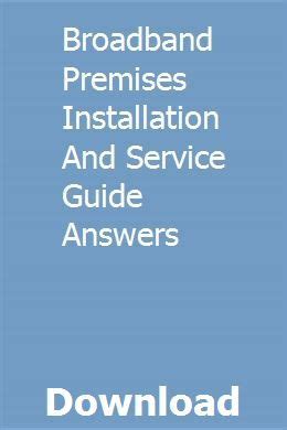 Broadband premises installation and service guide answers. - Transformationsprozess in der ehemaligen ddr 1989-1991.