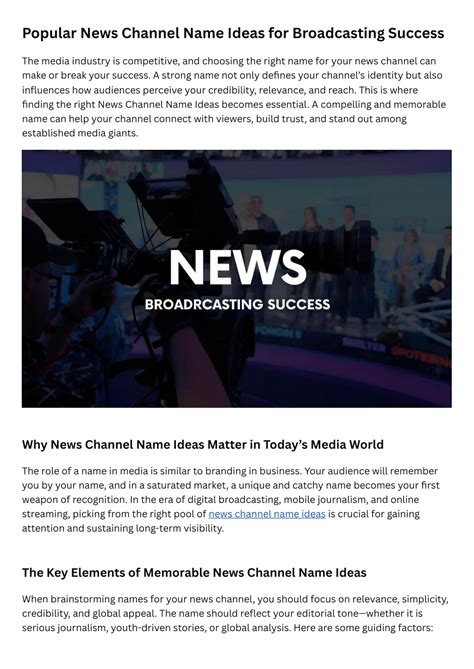 Broadcasting name ideas.  8,882 likes &middot; 1,699 talking about this.  Thanks s...