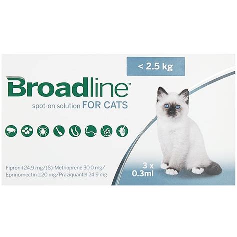 Broadline Cat S, < 2.5 kg, 3 pipete - ZOONET