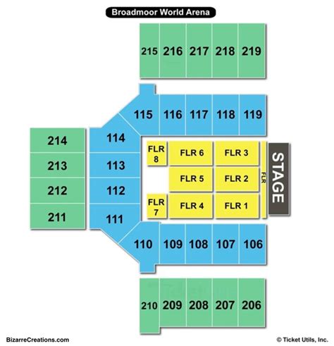 Broadmoor world arena seating chart. Broadmoor World Arena (1998) The east side of the arena's exterior. / 38.7883°N 104.7943°W / 38.7883; -104.7943. The Broadmoor World Arena (originally known as the Colorado Springs World Arena) in Colorado Springs, Colorado is an 8,000 seat multi-purpose arena and entertainment venue. The arena opened in 1998. 