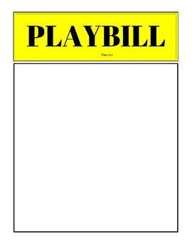 Broadway Playbill Template