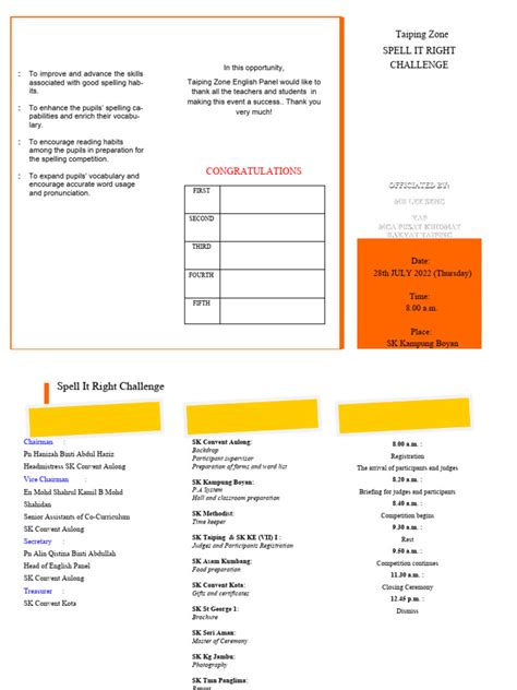 Tri Fold Brochure Template Free Download Open Office