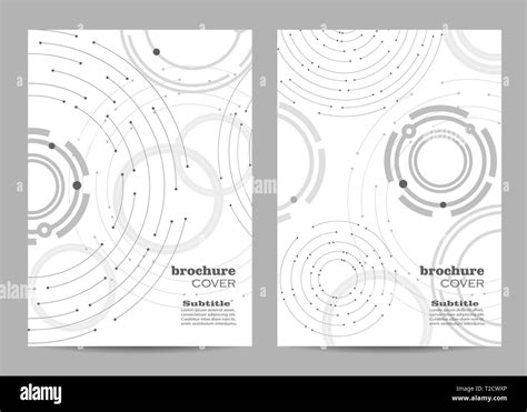Brochure Template Layout Design. Geometric Pattern with Connected Lines