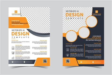 Brochure flyer design layout template in a4 size Vector Image