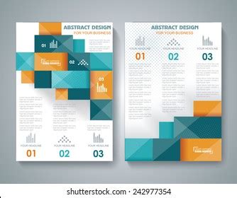 Brochure template design with 3d elements Vector Image