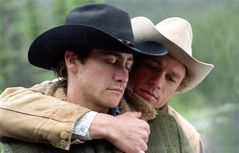 Brokeback mountain. In 1963, rodeo cowboy Jack Twist (Jake Gyllenhaal) and ranch hand Ennis Del Mar (Heath Ledger) are hired by rancher Joe Aguirre (Randy Quaid) as sheep herders in Wyoming. One night on Brokeback ... 